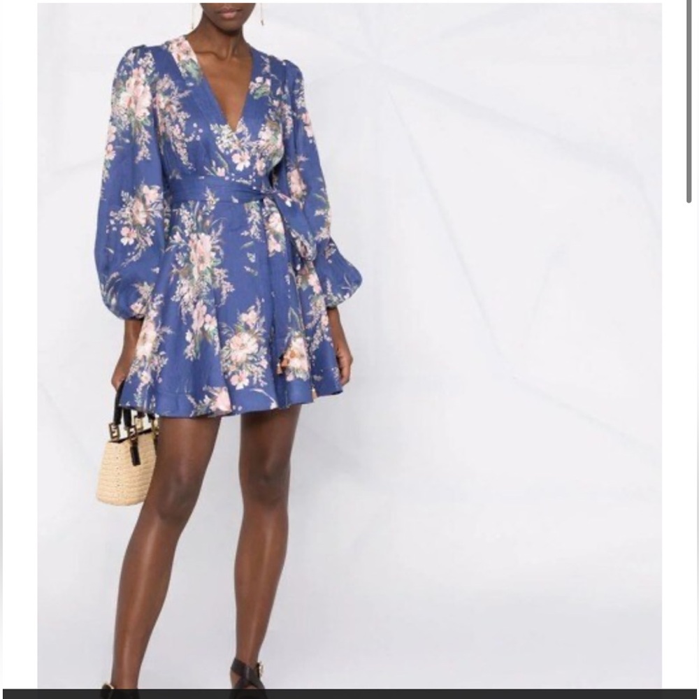 💙✨ZIMMERMAN Moonshine Linen Wrap Dress✨💙